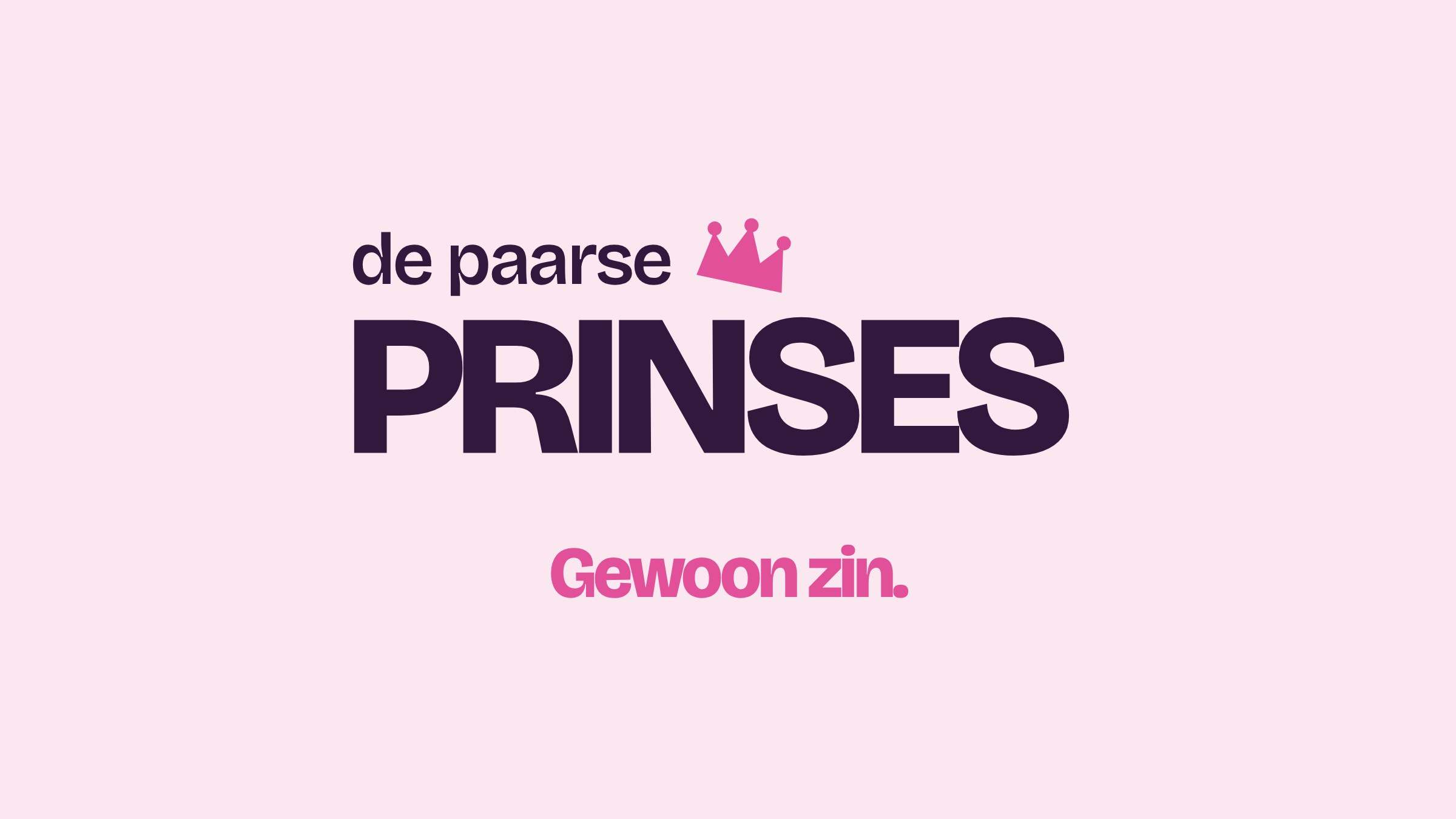 The De Paarse Prinses logo with the line Gewoon zin
